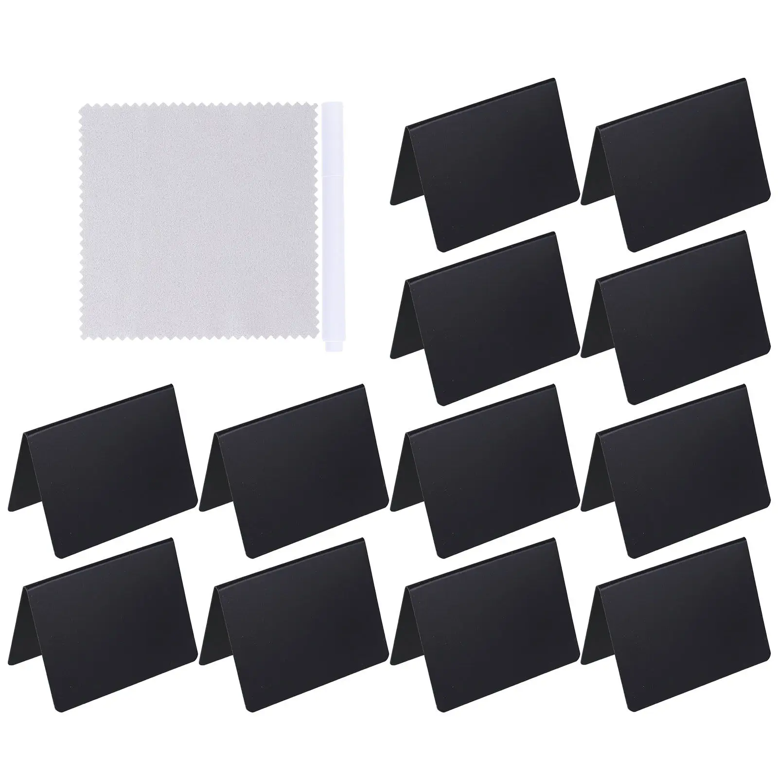1Set V Shaped Small Chalkboard Sign Erasable for Catering Food Labels Buffet Display Reserved Table Signs Small Chalkboard Sign