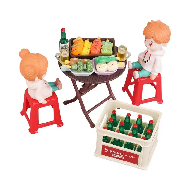 Mini mesa de comida de simulación de cocina, 1 cesta, modelo de bebida 1:12, muebles en miniatura, decoración de escena, casa de muñecas, juguete de regalo para niños