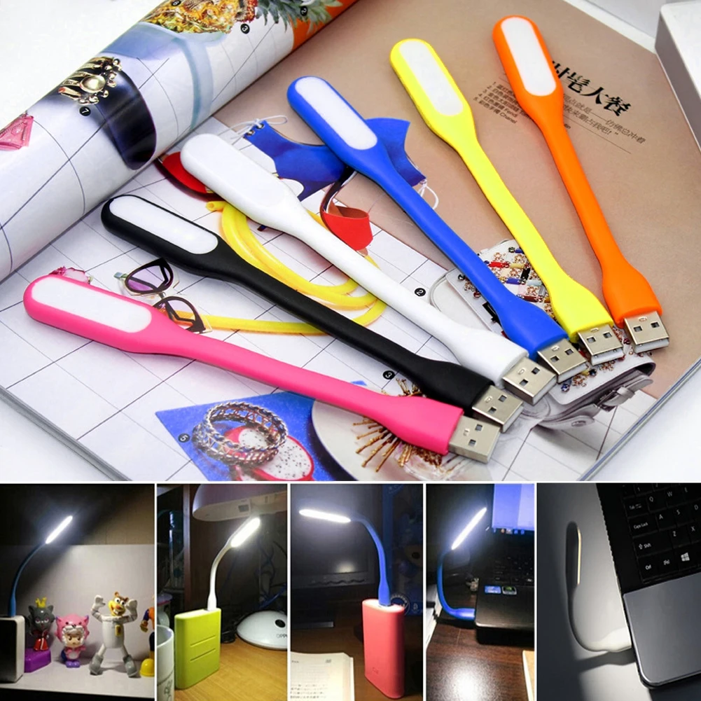 2USB Mini Night Light Portable Book Light Lamp power bank Lighting USB Lamp1/2pcs Reading Light Desk Lighting LED Eye Protection