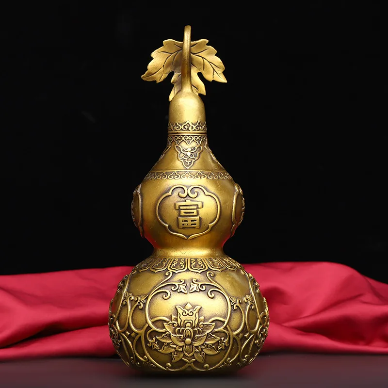 Brass Ornament Home Decor Lucky Wealth and Prosperity Gourd Gift Craft