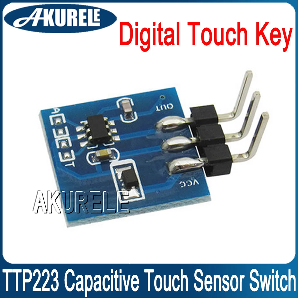 TTP223 Capacitive Touch Sensor Switch, Digital Touch Módulo Chave, Tocando Botão, Auto-Locking, No-Locking para Arduino, DIY, 2.5V-5.5V