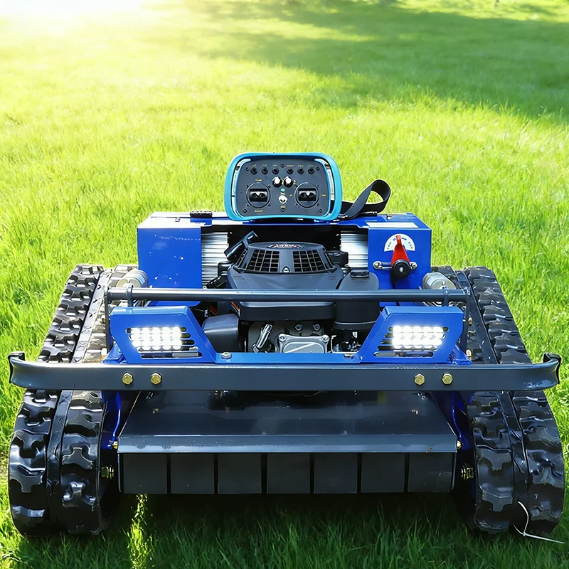 

Индивидуальная работа с дистанционным управлением, вездеходная гусеничная газонокосилка с нулевым вращением для ферм и садов.