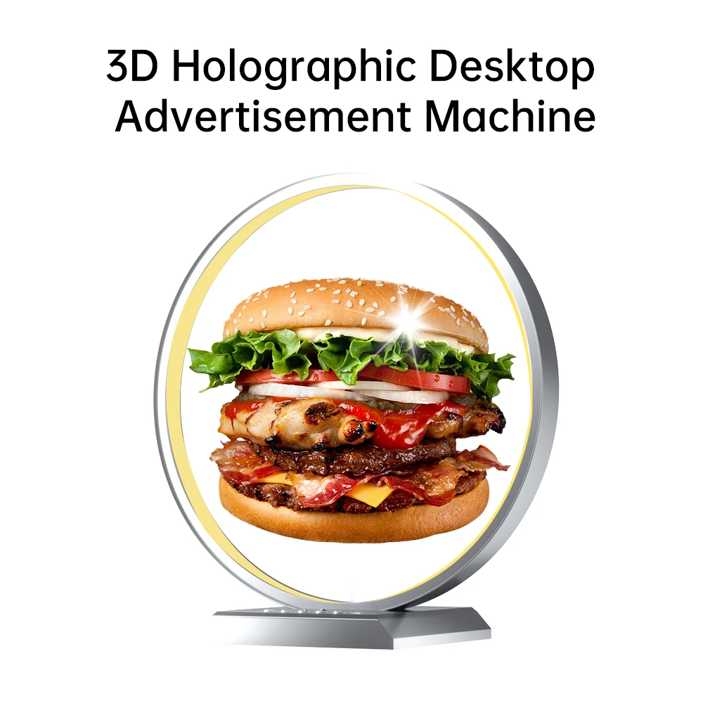 

3D Holographic Lights Soft Ambient Lights Warm Light Fan Screen LED Lights Decorative Animation Player Holographic Projector