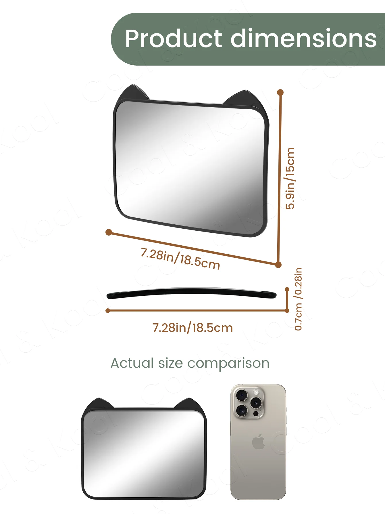 HD Anti-Glare Baby Car Mirror, Adjustable Wide-View Headrest Monitor for Distortion-Free Observation of Child Seat