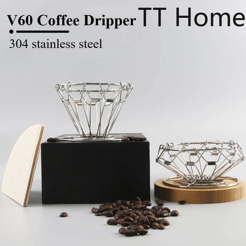 

Collapsible Pour Over Coffee Dripper Portable Stainless Steel Reusable Coffee Dripper, Travel Pour Over Coffee Dripper