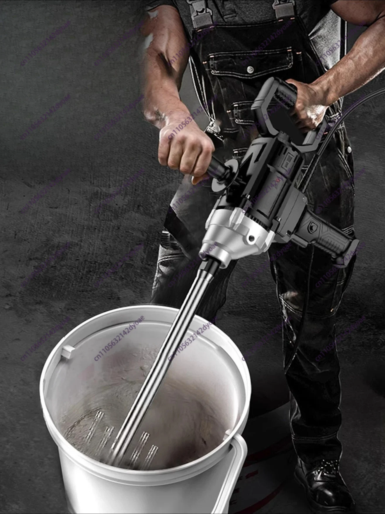 

Heavy Duty 1200W Electric Mixer Drill for Putty Paint Cement Stirring with 6 Speed Settings & Dual Handle Design