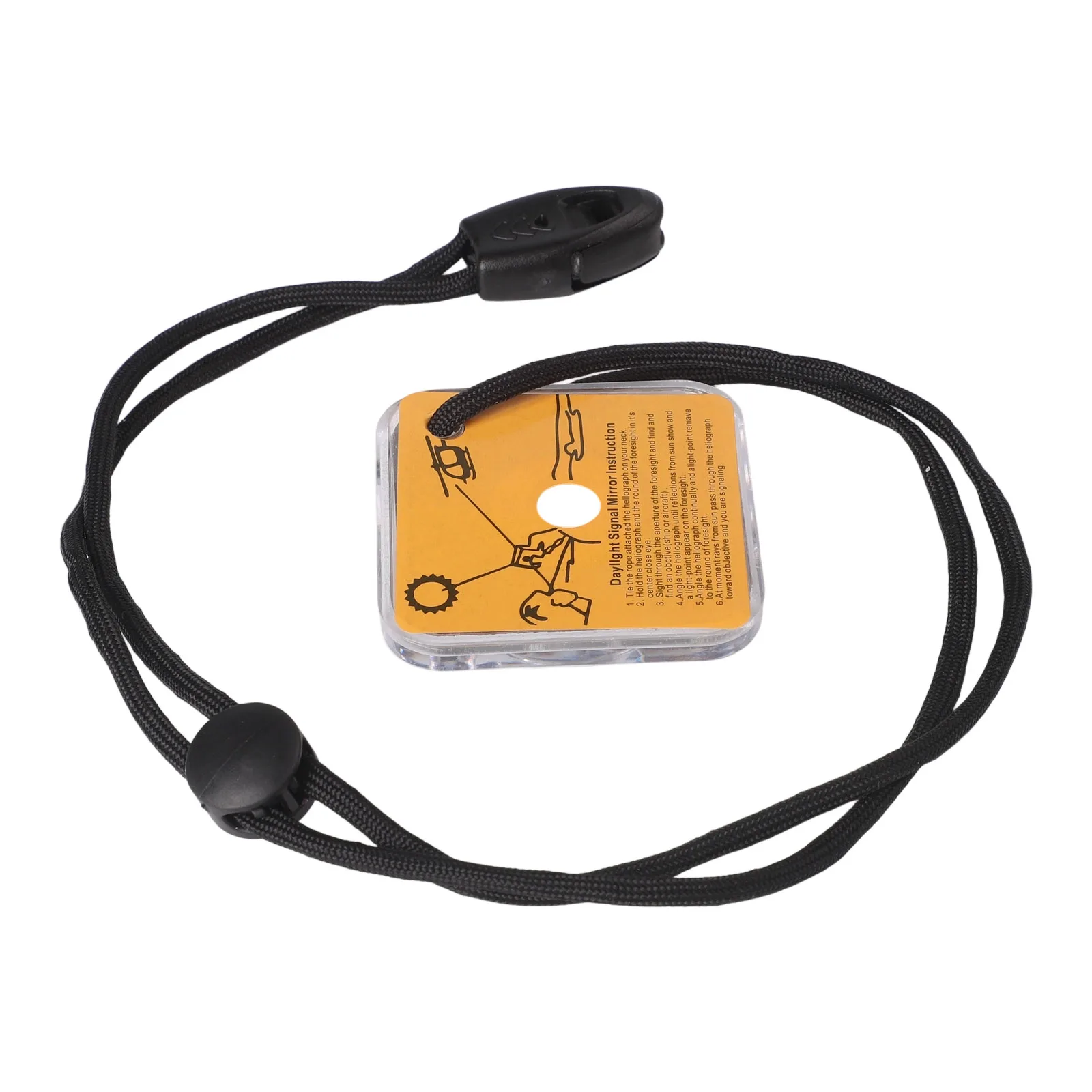 Miroir de signalisation pour le sauvetage, accessoire de randonnée, accessoire de survie multifonction, structure résistante à l'usure