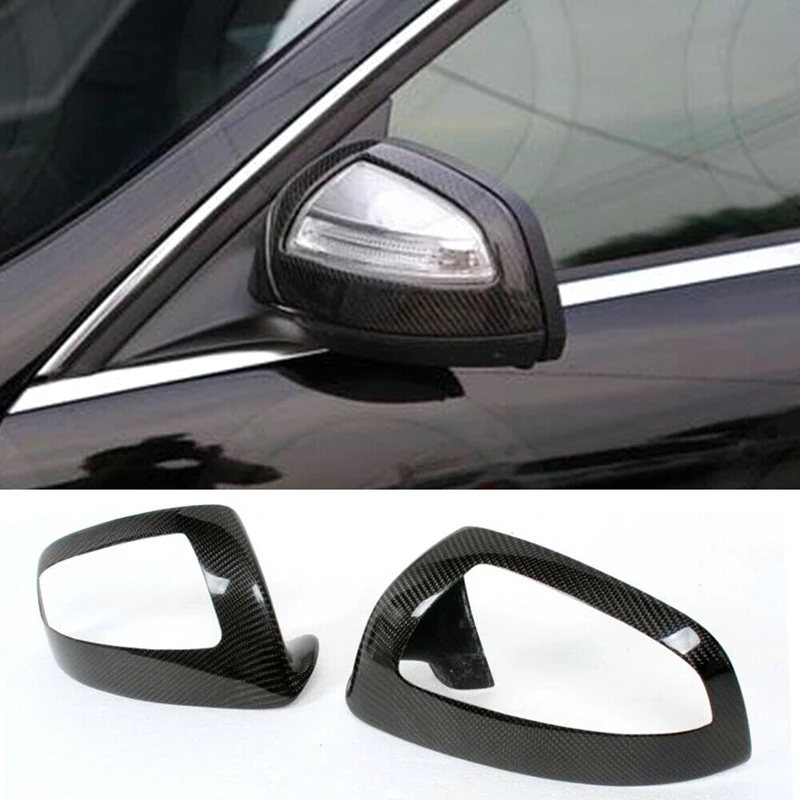 

Real Carbon Fiber Rearview Mirror Cover Sticker Trim For Mercedes Benz W204 C230 C280 C300 C350 C63 AMG 2007-2009