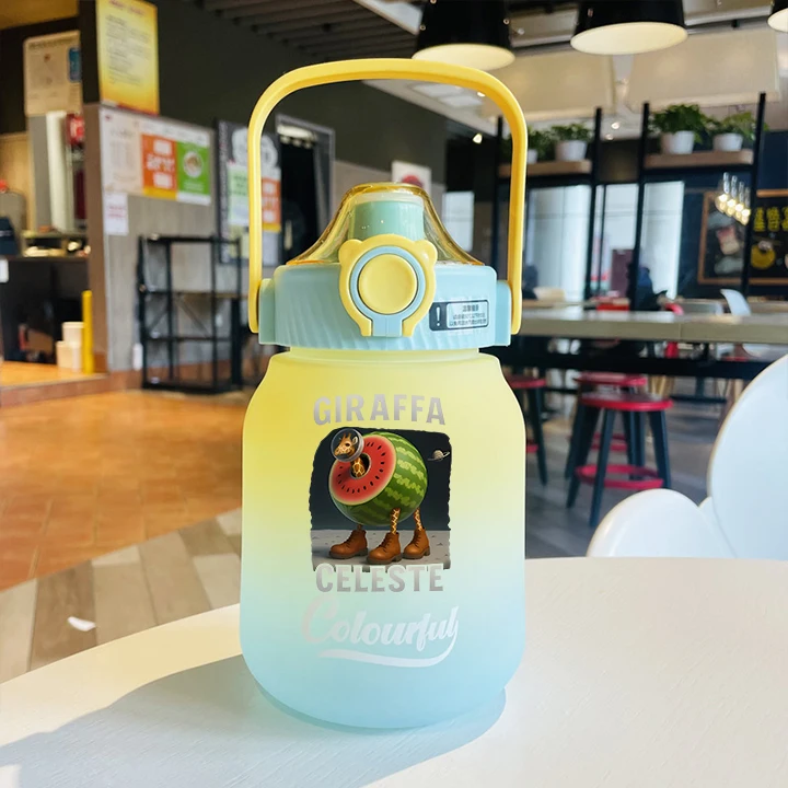 

1100ml Italian Brainrot Large Belly Cup Large Capacity Portable Water Bottle High Appearance Water Cup Children's Birthday Gift