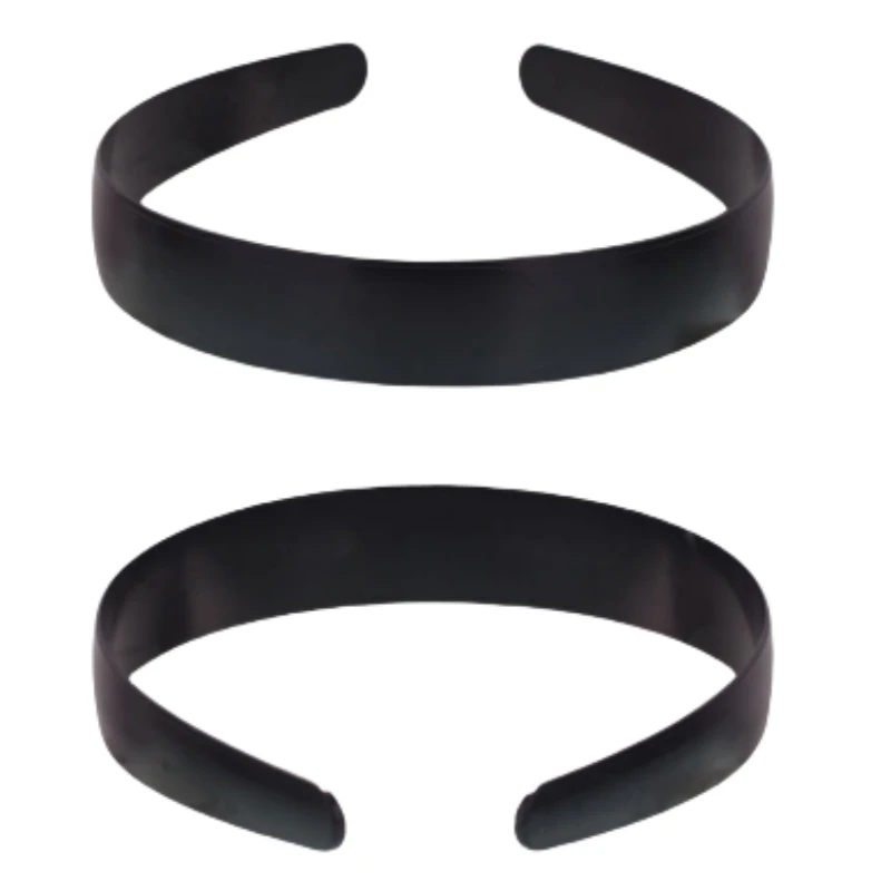 5pcs 15/20/25/30mm Black White Plain Plastic Flat Hair Headbands Eco-Friendly Material No Teeth Hairbands DIY Hair Accessories