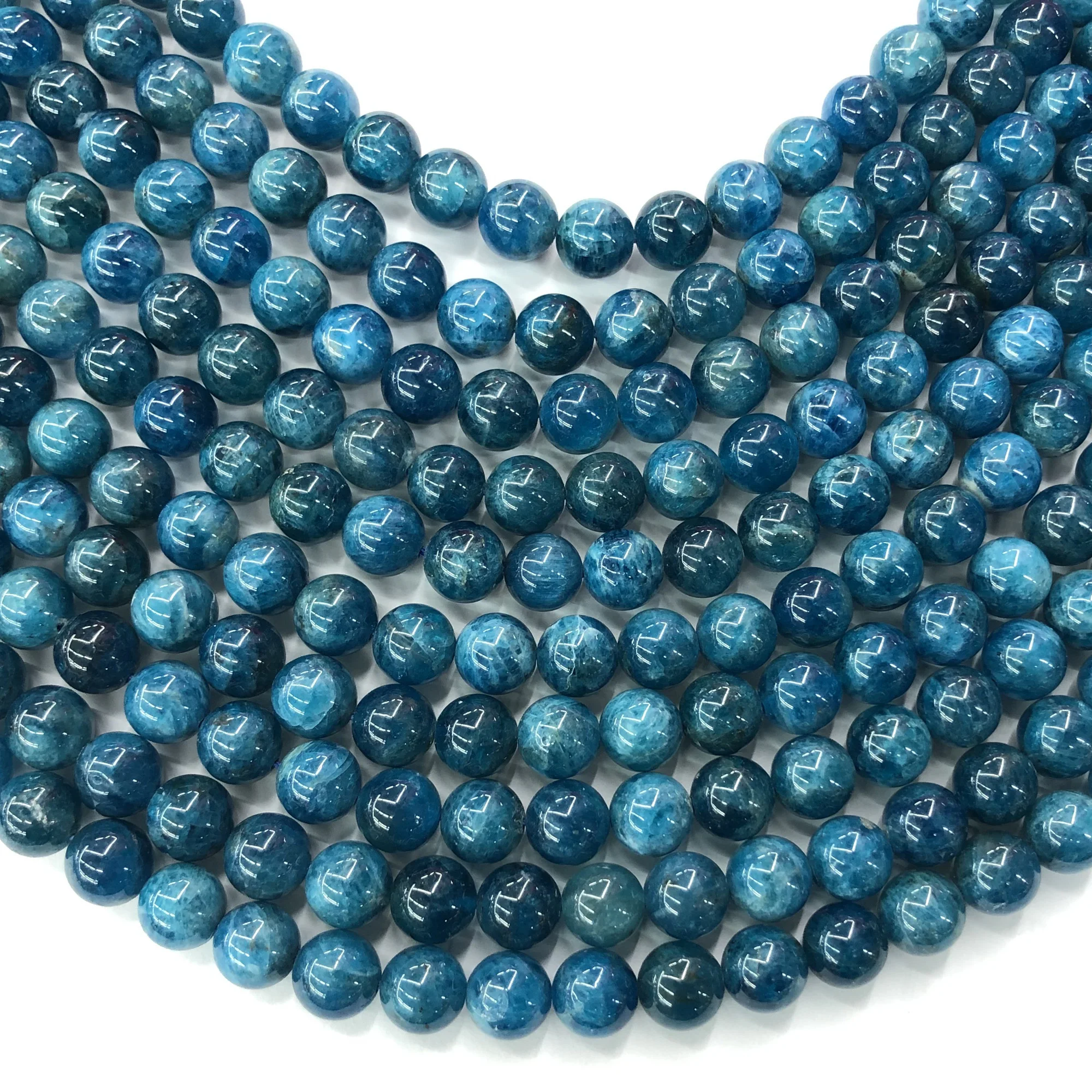 Genuine Blue Apatite Beads Natural Gemstone Beads Round Stone Beads For Bracelet Necklace  4mm 6mm 8mm 10mm 15''