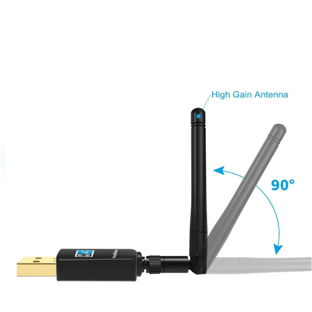 Двухдиапазонный USB-адаптер Wi-Fi 600 Мбит/с RTL8811 5,8 ГГц 2,4 ГГц Wi-Fi с антенной ПК Компьютер Приемник сетевой карты 802.11/n/g/ac