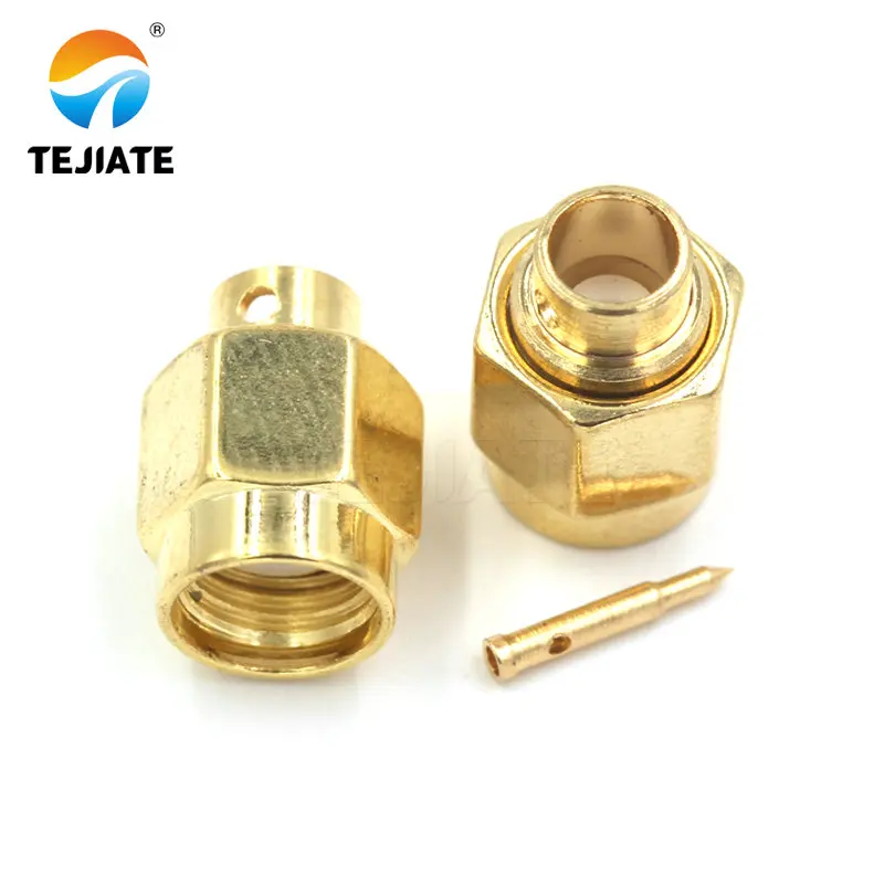 2PCS Factory Price SMA-JB/JWB Straight Female Elbow for RG405 Cable Wireless Pure Copper Connector