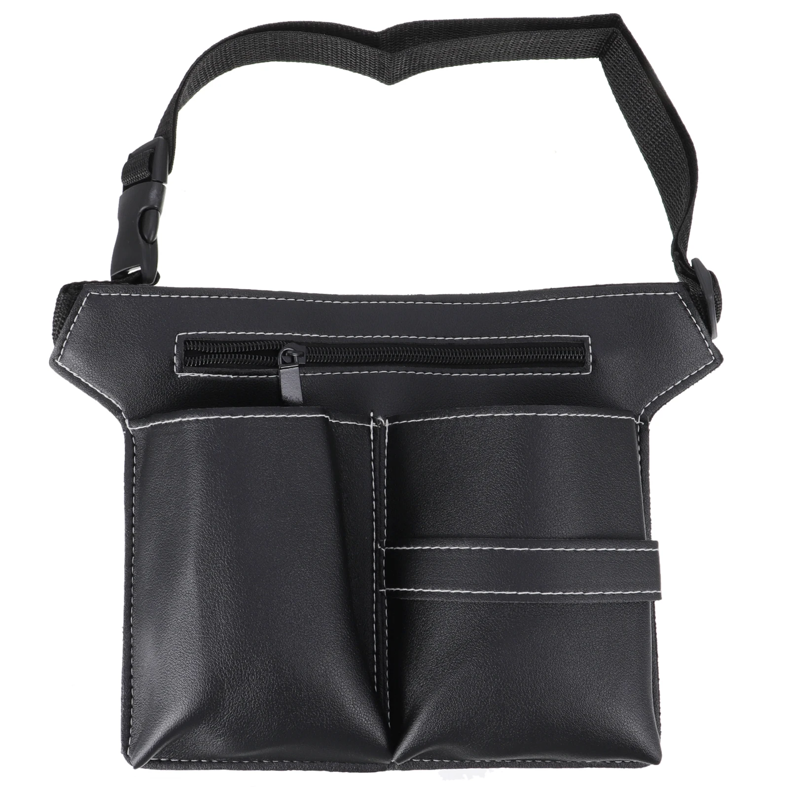 

Professional Hairdresser Waist Bag Black Large Capacity Adjustable Belt Scissors Pouch Salon Styling Fanny Pack for Men Women