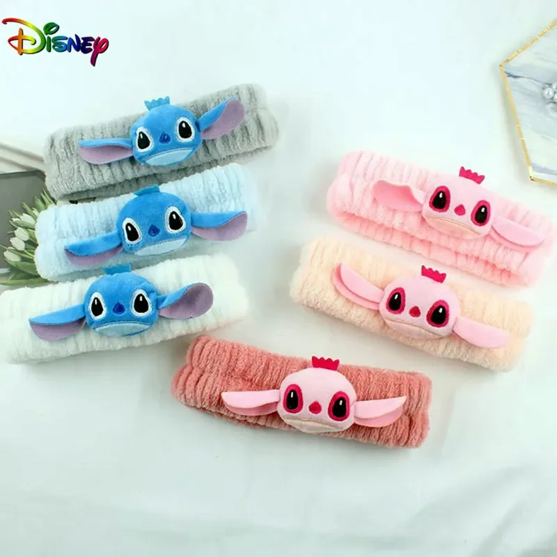 

Stitch Wash Face Hair Holder Hairband Anime Figure Soft Warm Fleece Headband for Women Girls Turban Hair Accessories Gift