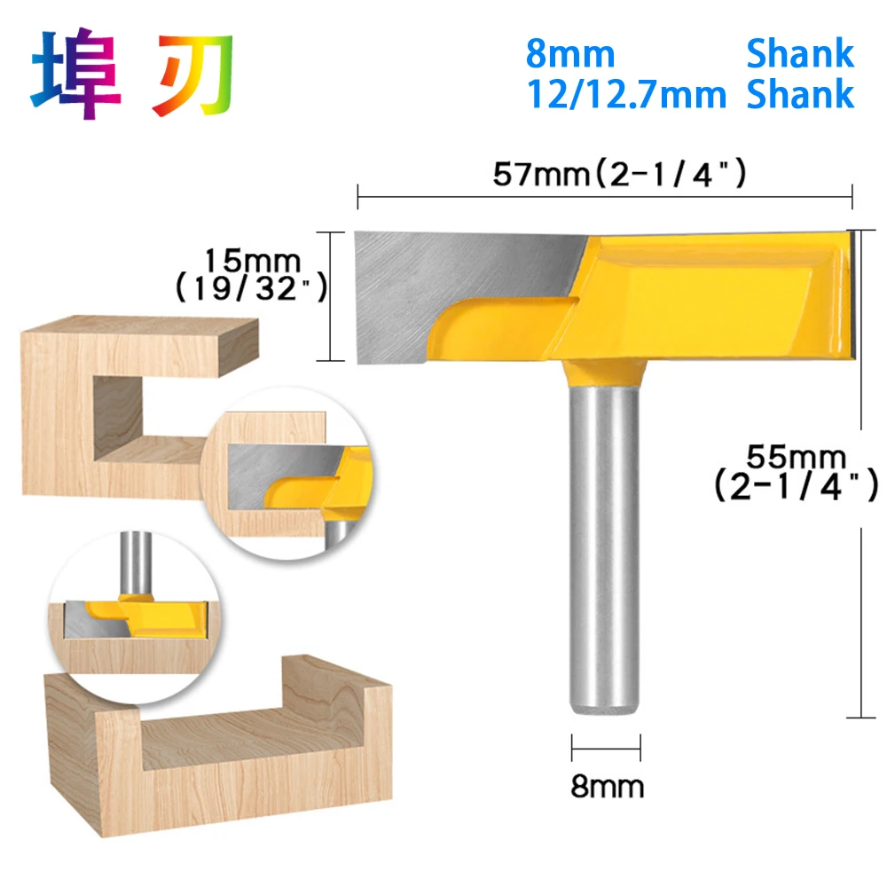 LANG TONG TOOL Milling Cutter Bottom Cleaning Router Bit Straight Bit Clean Milling Cutter forWood Woodworking Bits CuttingLT105