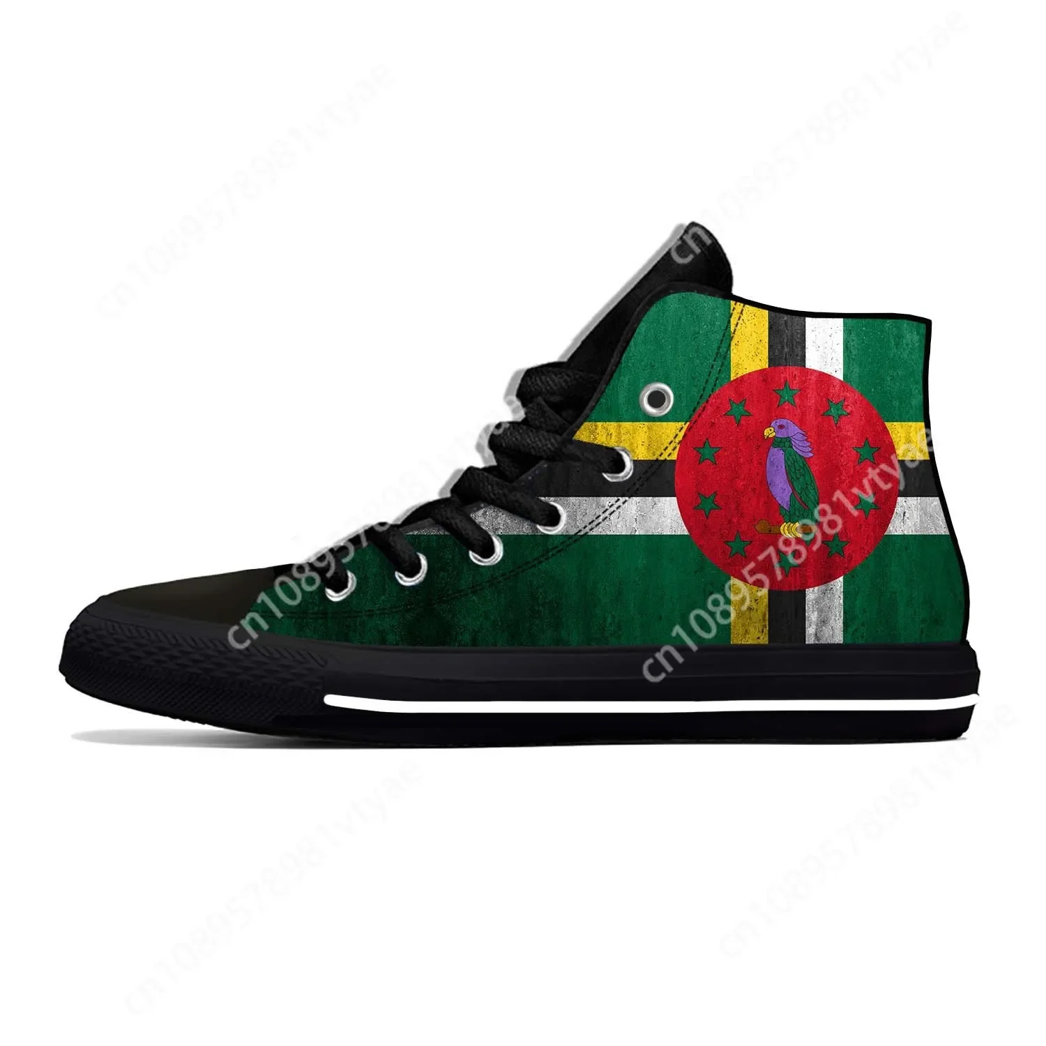 Dominica Dominican Flag Patriotic Pride Fashion Casual Cloth Shoes High Top Comfortable Breathable 3D Print Men Women Sneakers