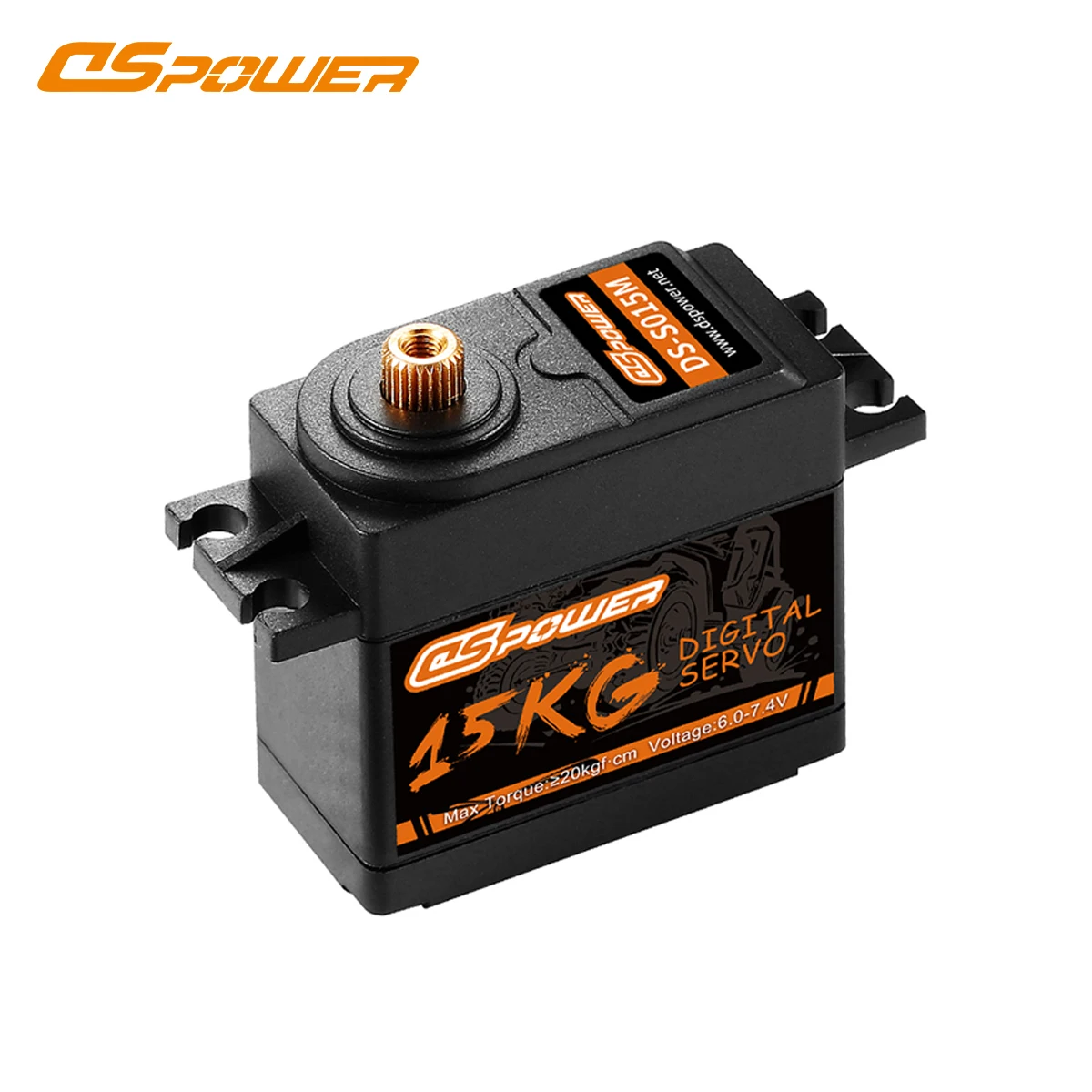DSpower เซอร์โวมอเตอร์ดิจิตอลมาตรฐาน ขนาด 15 กก. แรงบิดสูง เกียร์โลหะ โปรไฟล์ต่ำ ใช้ไฟ 6.0~7.4V สำหรับรถบังคับวิทยุ 1/8 1/10 แขนหุ่นยนต์ เครื่องบินแบบแกน