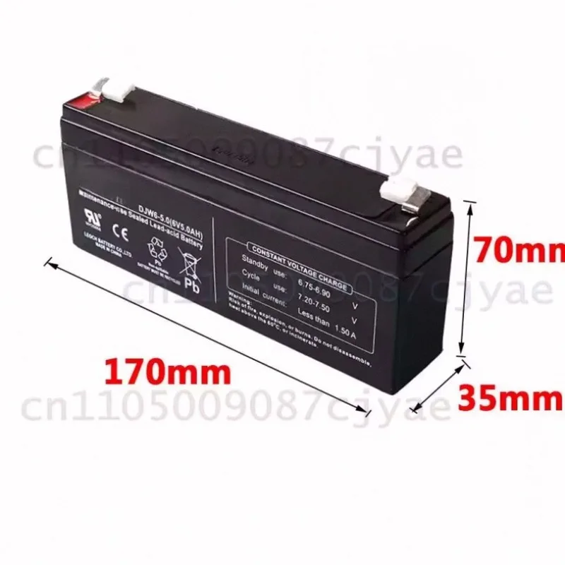 Long Lasting for Leoch DJW6-5.0 6V 5AH Moisture Proof Storage Battery for Electronic Scale