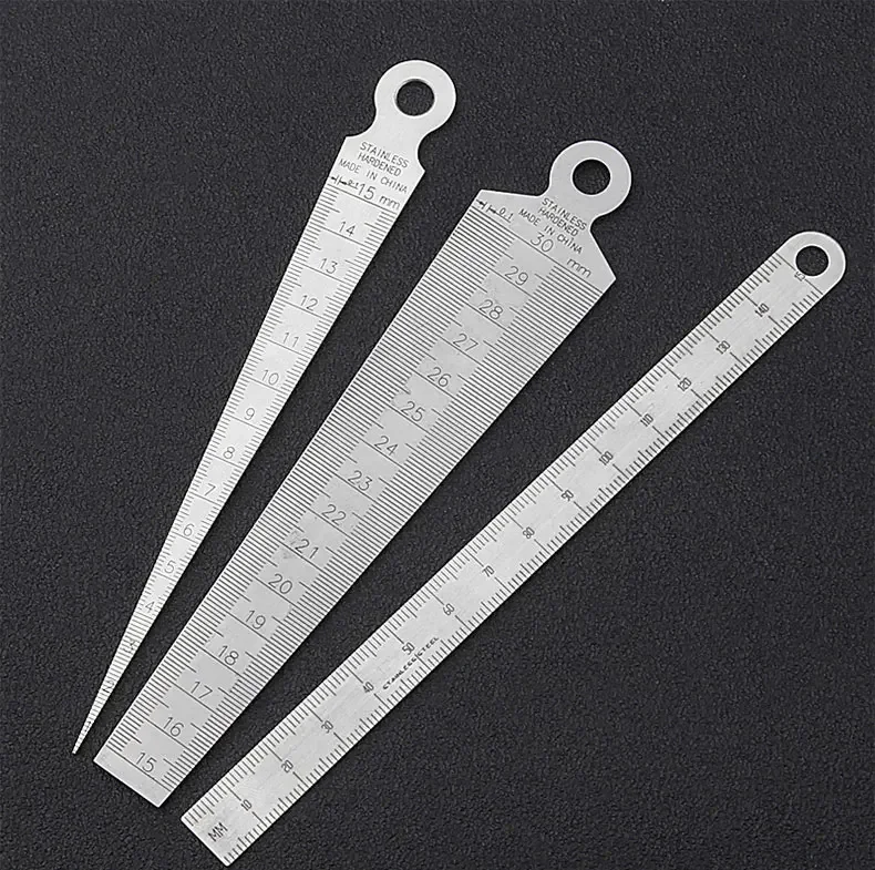Stainless steel gap ruler tapered ruler wedge high precision 1-15mm plastic gap