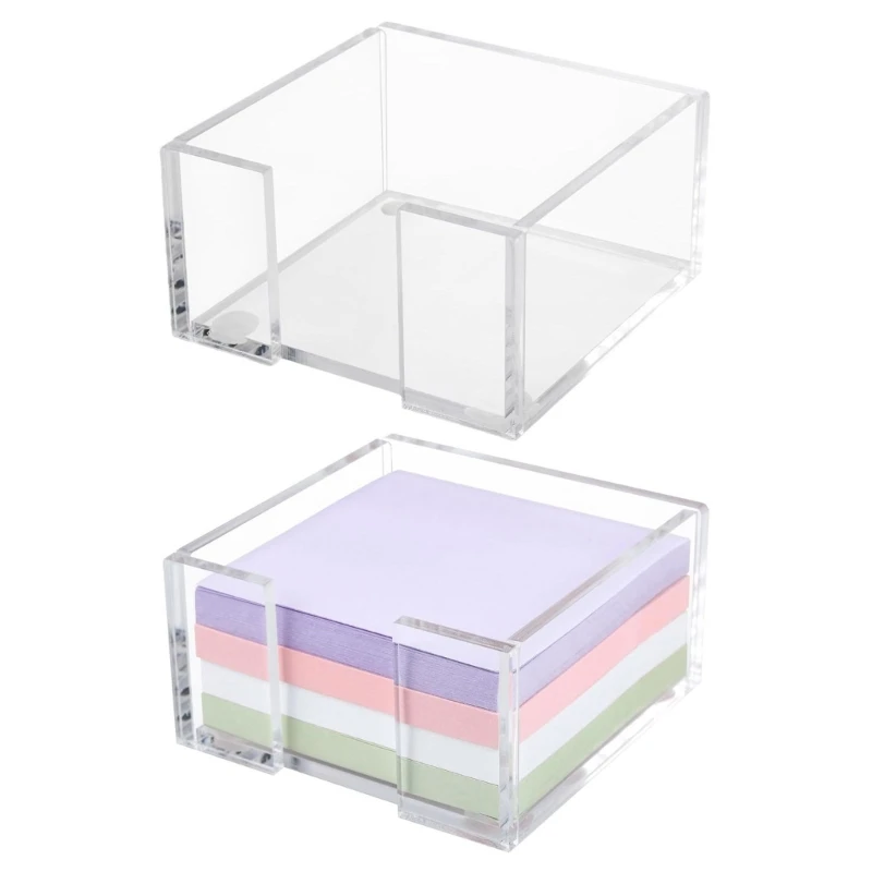 C4DB Large Sheets Multicolor Note Writing Pad With Clear Storage Box Design For Office Organization And Desk Aesthetics