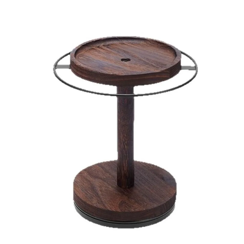Convenient Eyeglasses Display Stand With Tray Rotating Wooden Storage Rack Space Saving With Base Jewelry Organizer Gift