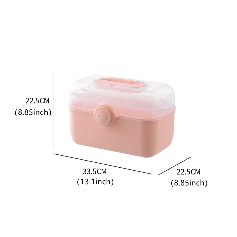 1PC White/pink/green Large Capacity Pill Box for Household Medicine Storage Multi-layer Classification Household Medicine Box