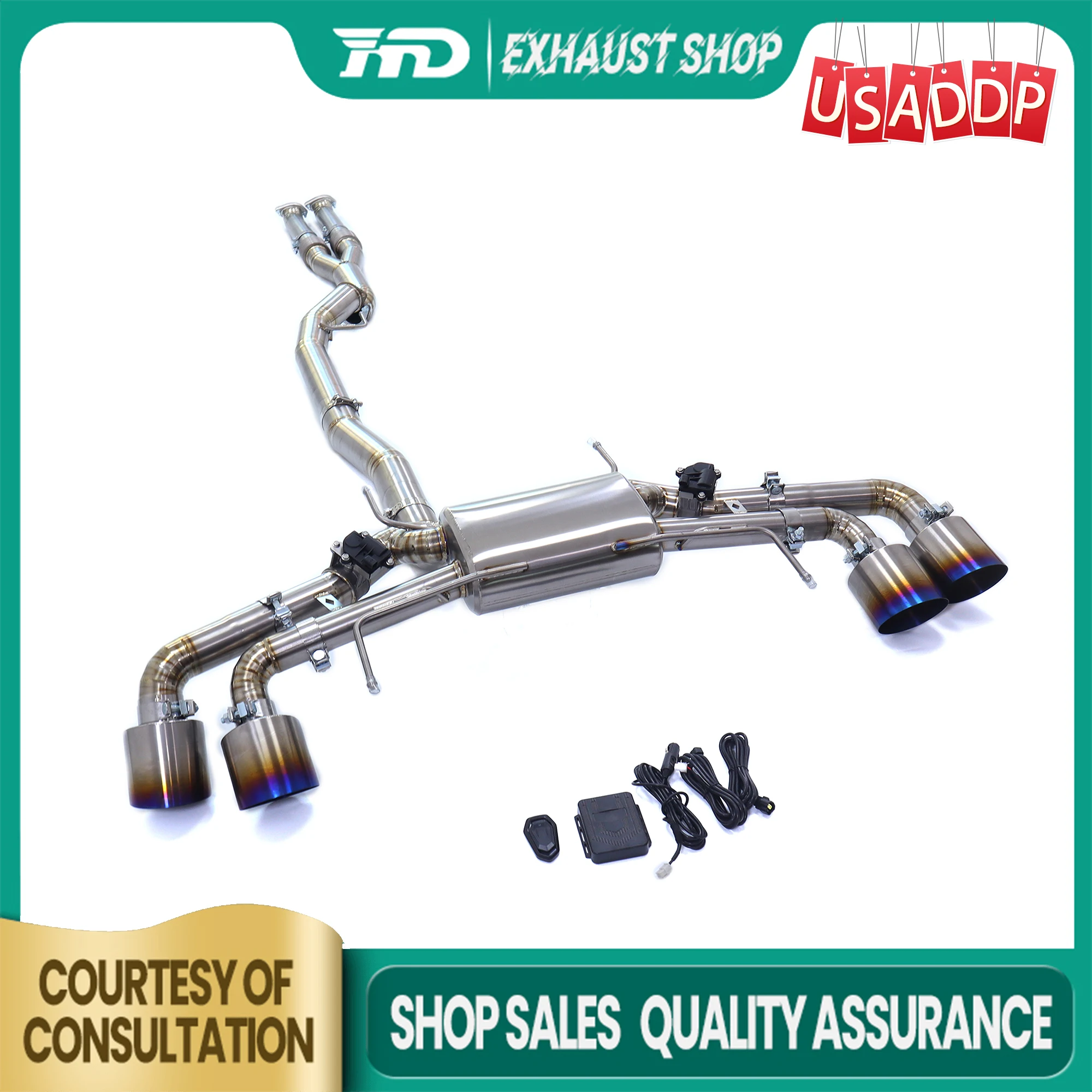 

HMD Exhaust system for Nissan GTR R35 Catback Electronic valve Ti High precision Muffler Customizable Tips