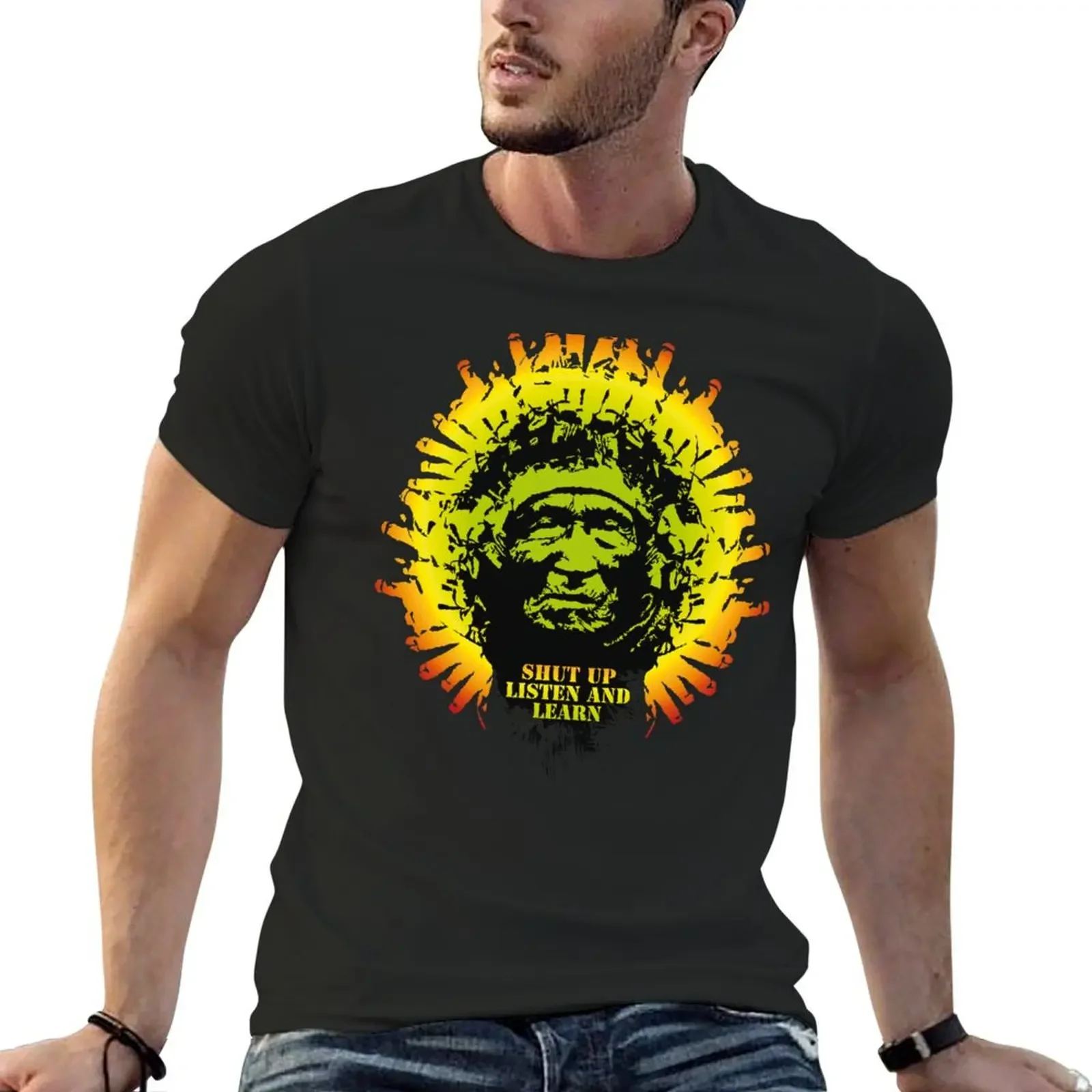 Shaman talk T-Shirt heavyweights hippie clothes cute tops luxury clothes men