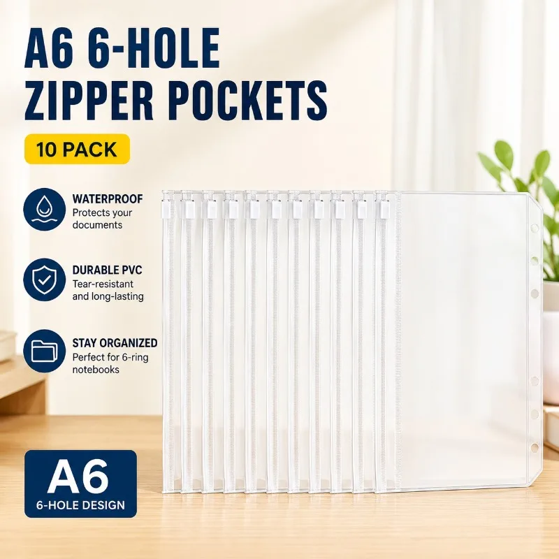 

Transparent Frosted Zipper Pouch Large-capacity Waterproof Organizer for Bills and Documents Portable Lightweight Design Suits