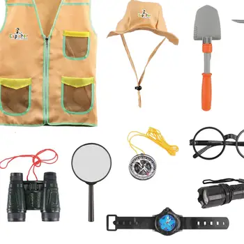 Set da esploratore per bambini Kit da esploratore per giochi di ruolo per bambini Avventura Giochi di finzione Costume Kit da esploratore per bambini per ragazzi Bambini Ragazze