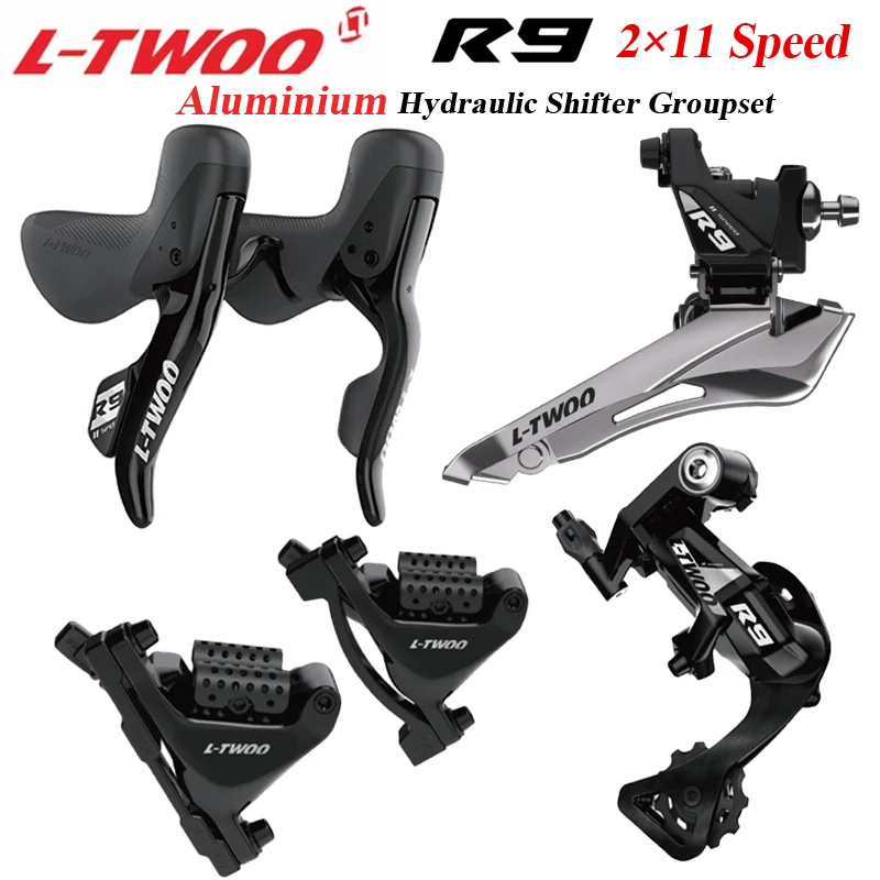 LTWOO R9 2x11s Road Aluminium Hydraulic Disc Brake Road Groupset Hydraulic Shifter Caliper Front/Rear Derailleur Bike Parts