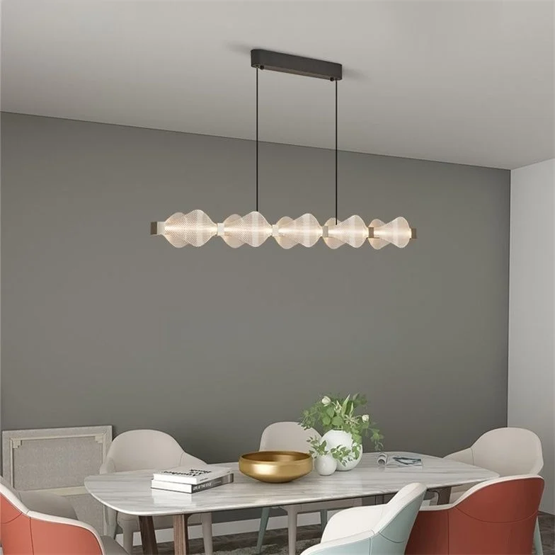 

Modern Minimalist Glass Long Pendant Light for Kitchen Island Restaurant Board Chandelier Interior Lighting Hanging Fixture