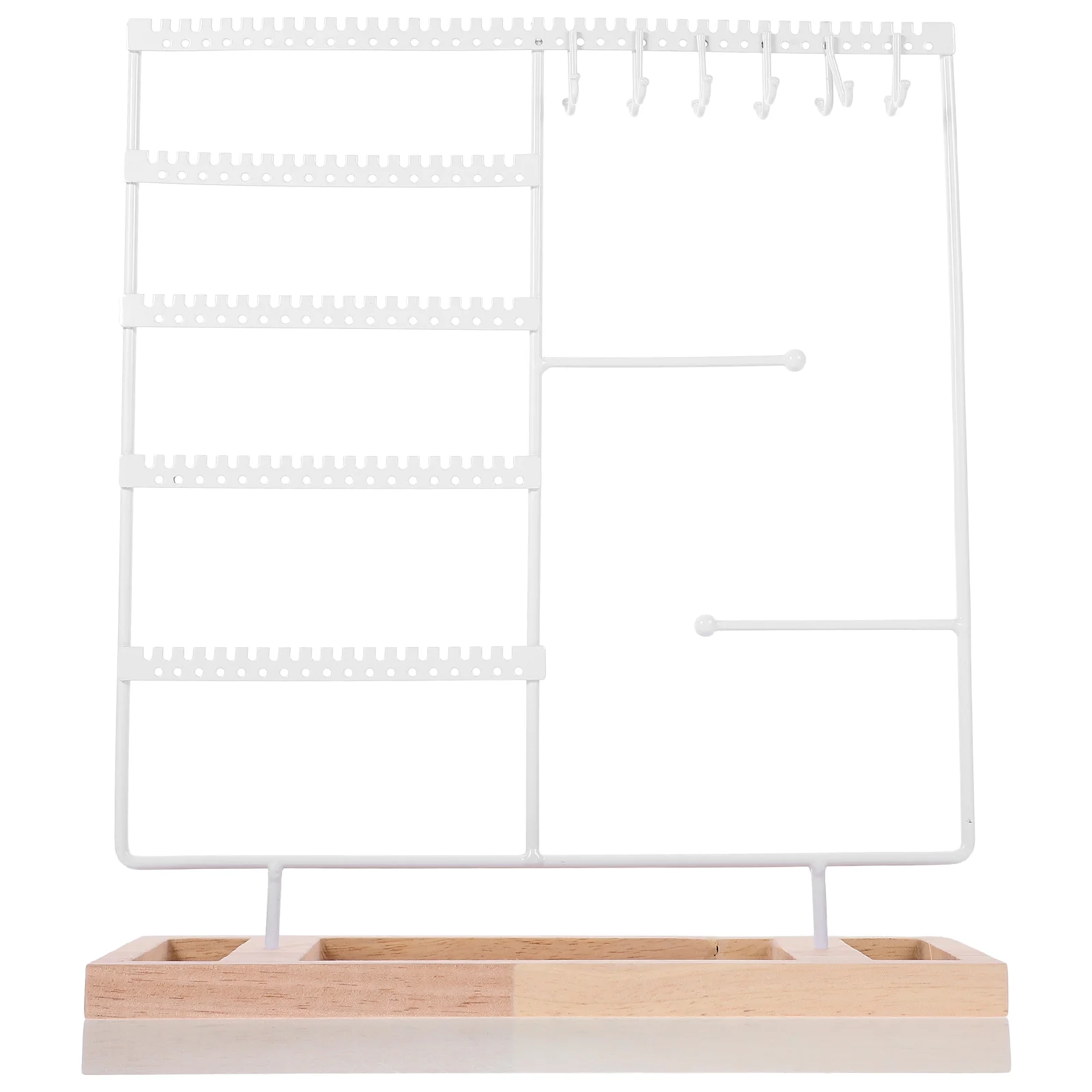 

Tabletop Jewelry Holder Organizer Stand Display Earring Earrings For Wood Iron Rack Storage
