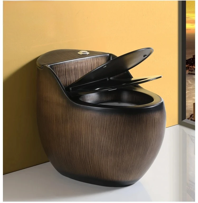 

Новый унитаз с текстурой дерева, унитаз с текстурой камня, креативный керамический унитаз, красочный унитаз в форме яйца, водосберегающий.