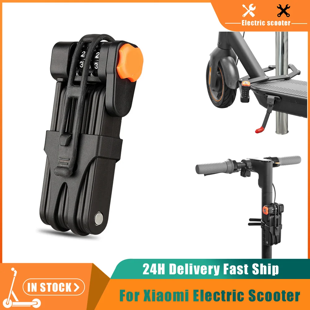 Electric Scooter Lock Steel Alloy Anti-theft Password for Xiaomi M365 Pro Mi3 Pro2 Ninebot Max G30 Portable Safety Lock Accessor