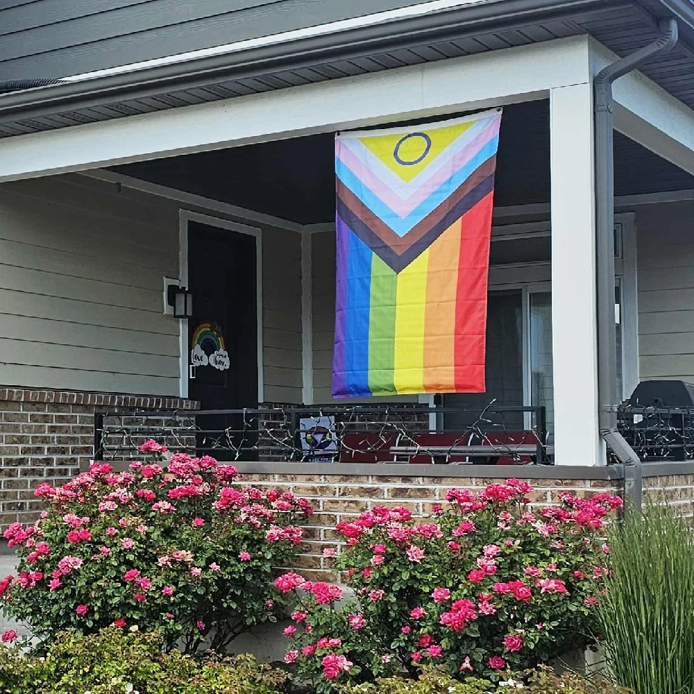 FLAGLINK Bandiera dell'orgoglio Intersex Progress 90x150 CM per la decorazione