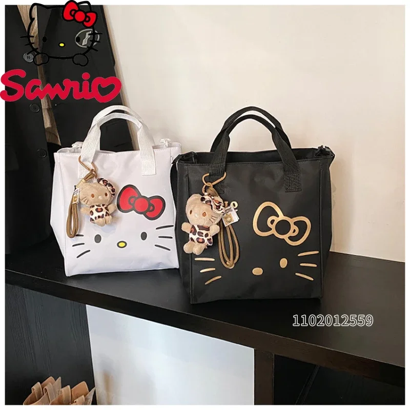 

Disney Hello Kitty New Women's Handbag Cartoon Cute Canvas Women's Shoulder Bag Large Capacity Casual Women's Bag High Quality