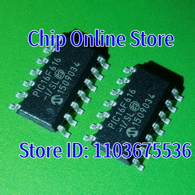 2~100pcs  PIC16F616-I/SL  PIC16F616T-I/SL  PIC16F616  SOIC14  New Original  8 Bit Microcontroller MCU