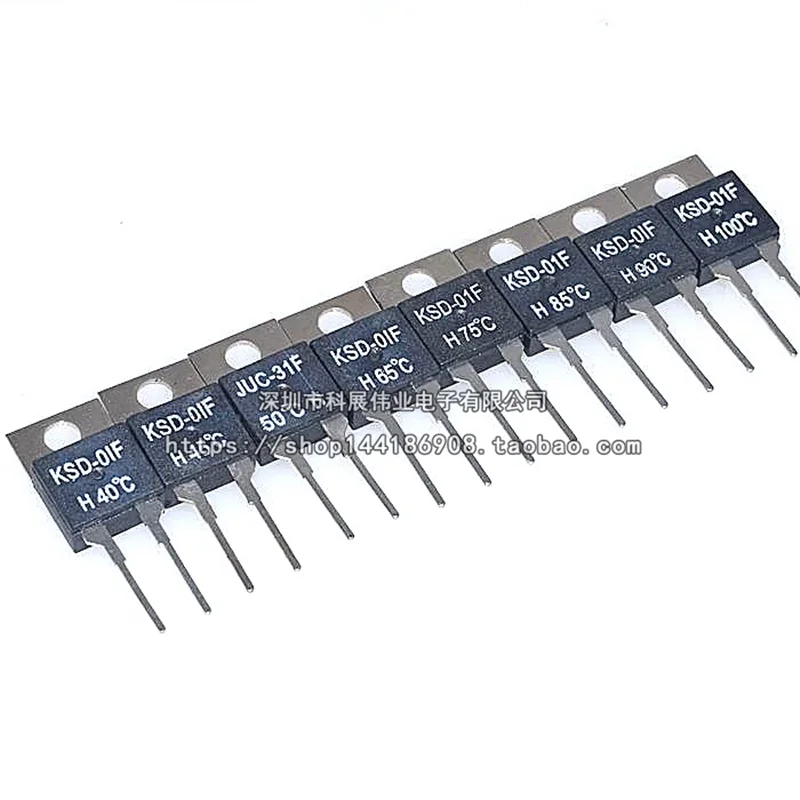 40 50 60 70 80 95 100 DegC NC Normally Closed NO Normally Open 1.5A Thermal Switch Temperature Sensor Thermostat KSD-01F JUC-31F