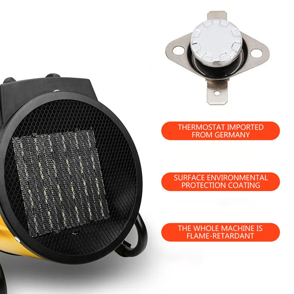 Portable House Heater Energy Saving High Power 9KW Hot Fan bathroom Electric heating Office drying mini heater