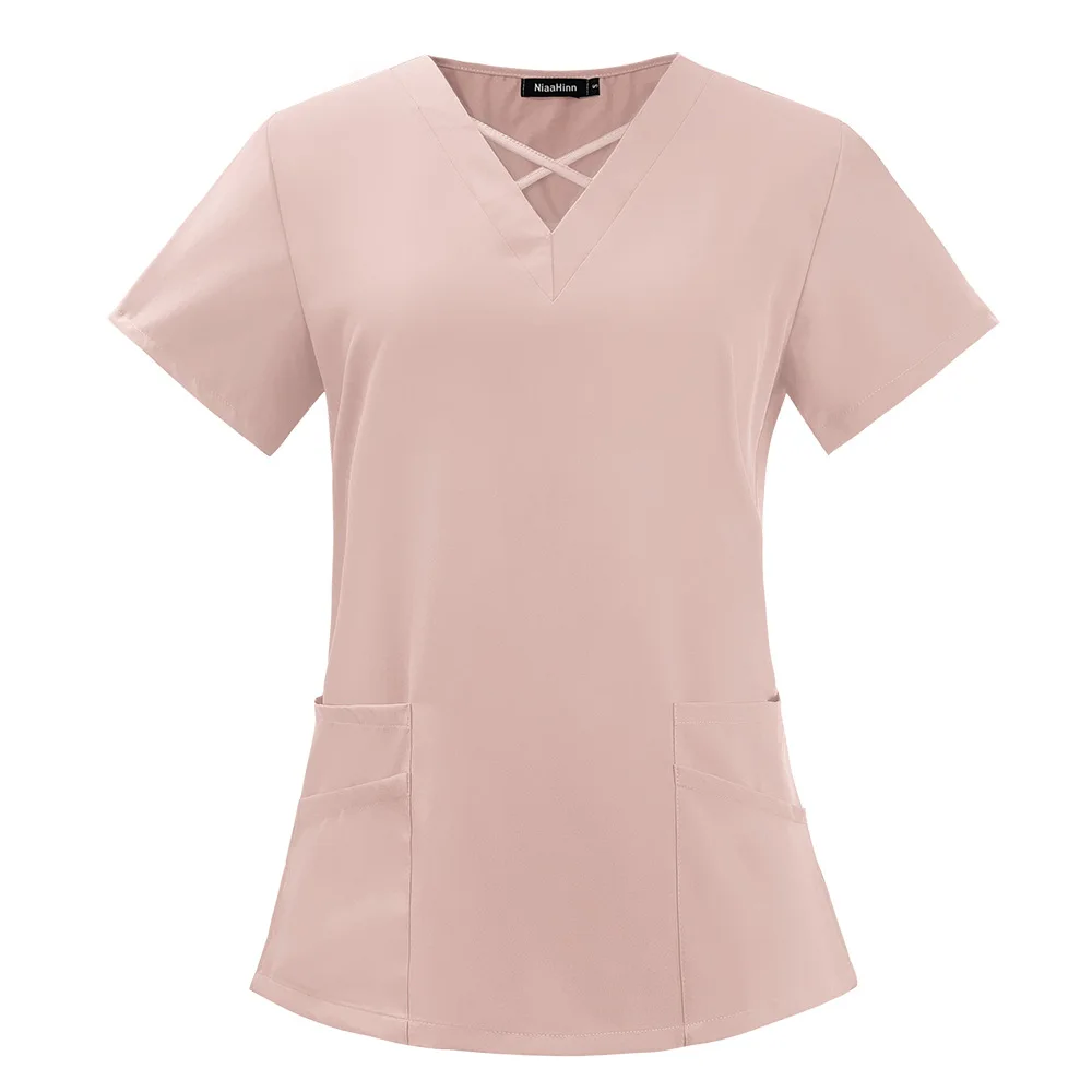 Uniforme de enfermeira leve e fino para mulheres, Esfoliantes médicos, estiramento, secagem rápida, Conjunto de jogger, Uniforme hospitalar, Uniforme de spa