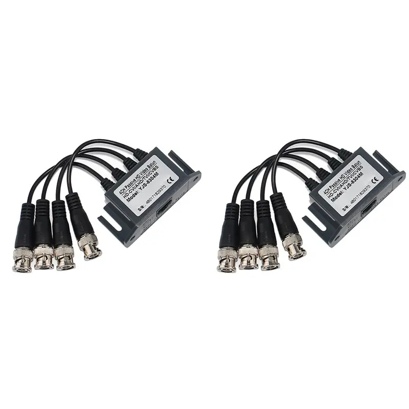【サイバーマンデー】2x-4チャンネルビデオバランbnc-utp-cat5トランスミッターcctv-監視カメラ用トレンド4ウェイ同軸hdトランスミッター