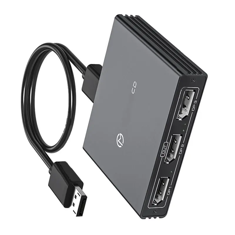 B49C USB-C To DP Adapter Displayport 3 Monitors Support 4K/60Hz DP Splitter Function 1 In 3 Out For Extended Display PD 100W DP1
