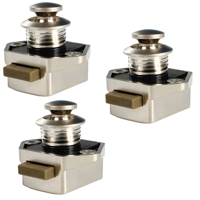 

OEM Modern Style Mini Latch Cabinet Lock Push Lock 20mm Cut-out Size Camper Trailer Caravan RV Interior Accessories