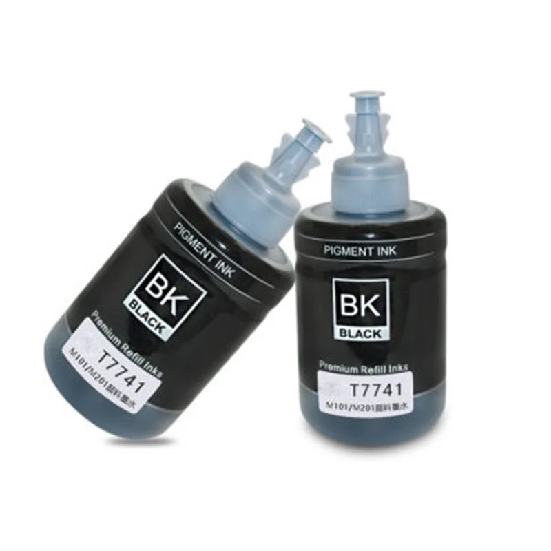 T7741 Premium Dye Pigment Refill Ink for Epson T7741 Workforce M100 M101 M105 M200 M201 M205 Printer