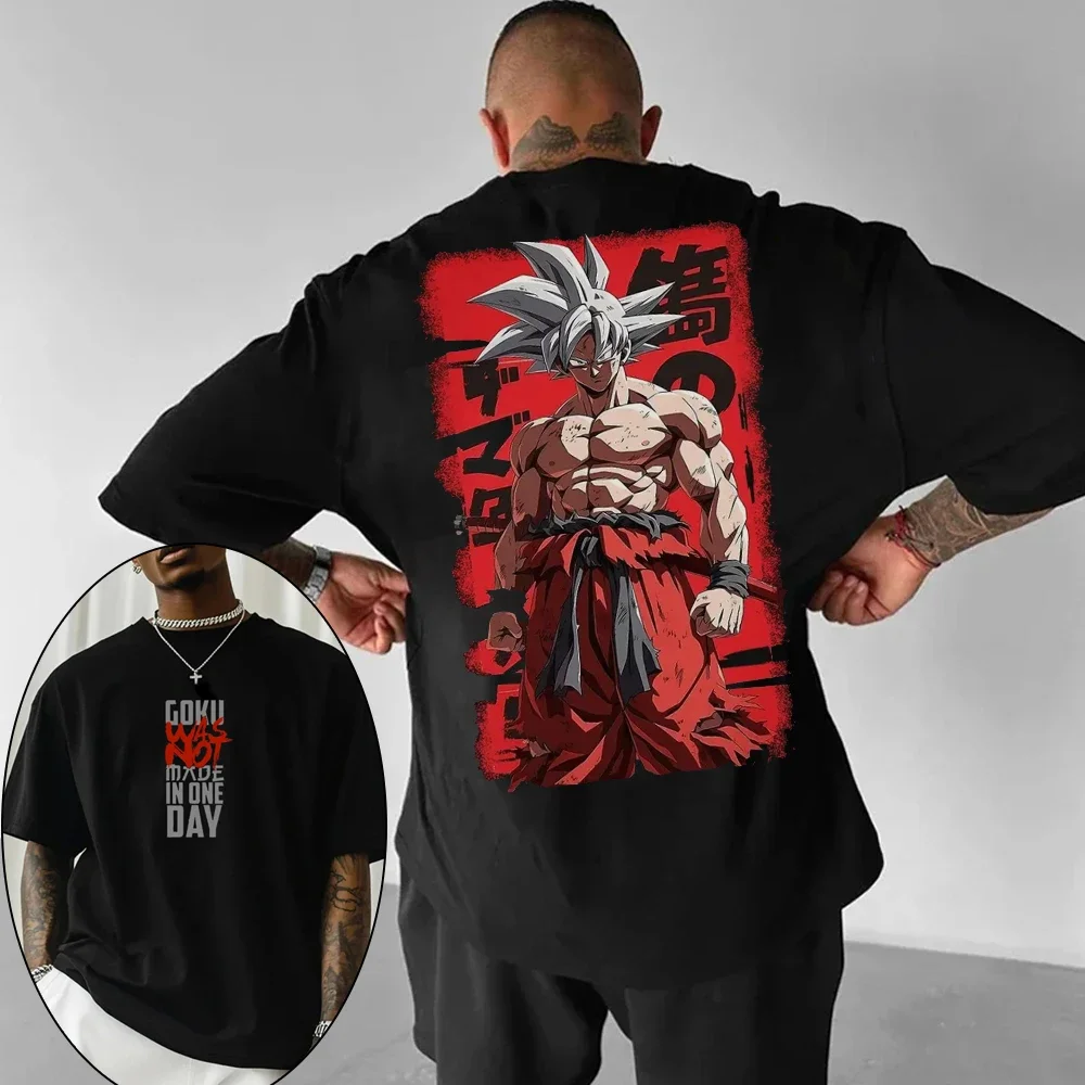 Summer 2025 Unisex Oversized Anime Dragon Ball Graphic T-Shirt Men's Clothing Y2k Casual Women Short Sleeved Tee Streetwear Tops