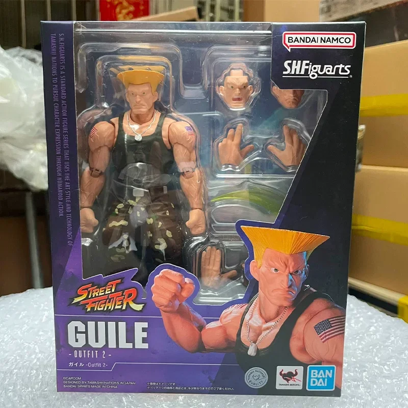 

Bandai Original Guile S.H.Figuarts Shf Street Fighter Outfit 2 Anime Action Figure Finished Model Kit Toy Gift For Kids