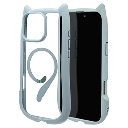 Trendy and Personalized Cute Cat Ears Phone Case For Xiaomi 15 14Pro Xiaomi 14 Ultra Cat Tail Magnetic Attraction Couple Case