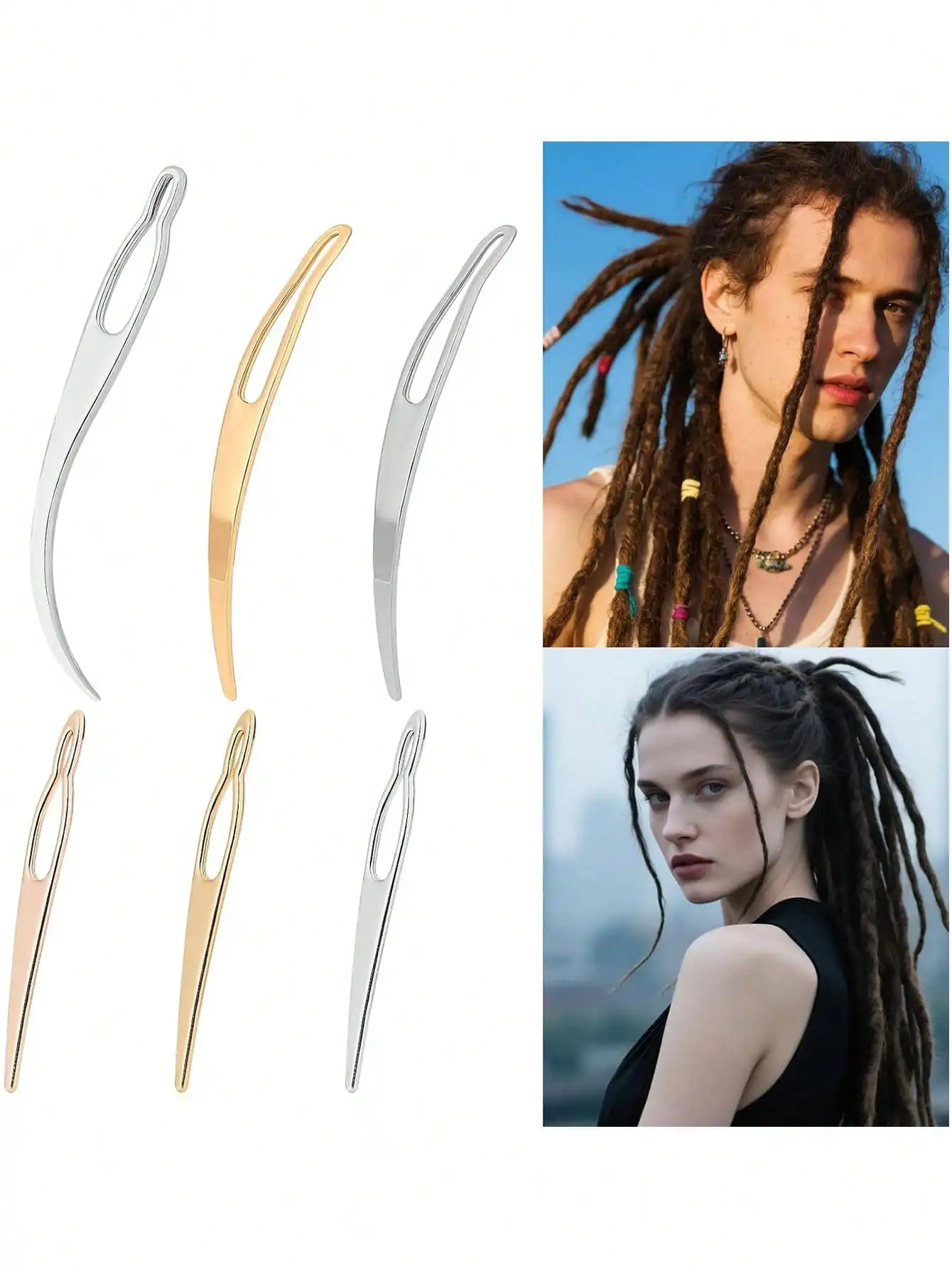 

6pcs Dreadlock Maintenance Tool Set, Including Crochet Hook Tool And Tightening Latch Hook Tool For Dreadlocks And Braids Hair Extensions ,Hair Styling Kit ,Hair Tool Kit ,Hair Styling Tools Hair Accessories For Barber Salon Beauty Travel Essential Hair P